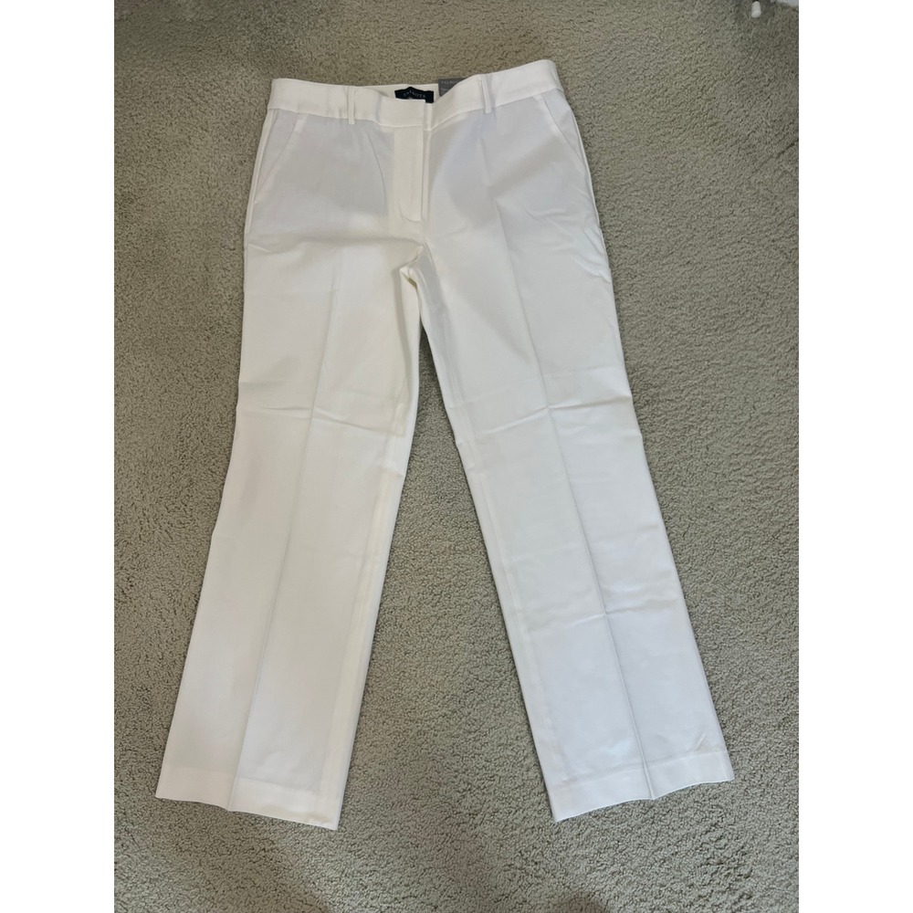 Talbots Newport Pant White Trouser Leg Full Length Petite 12P NWT (IN#38(